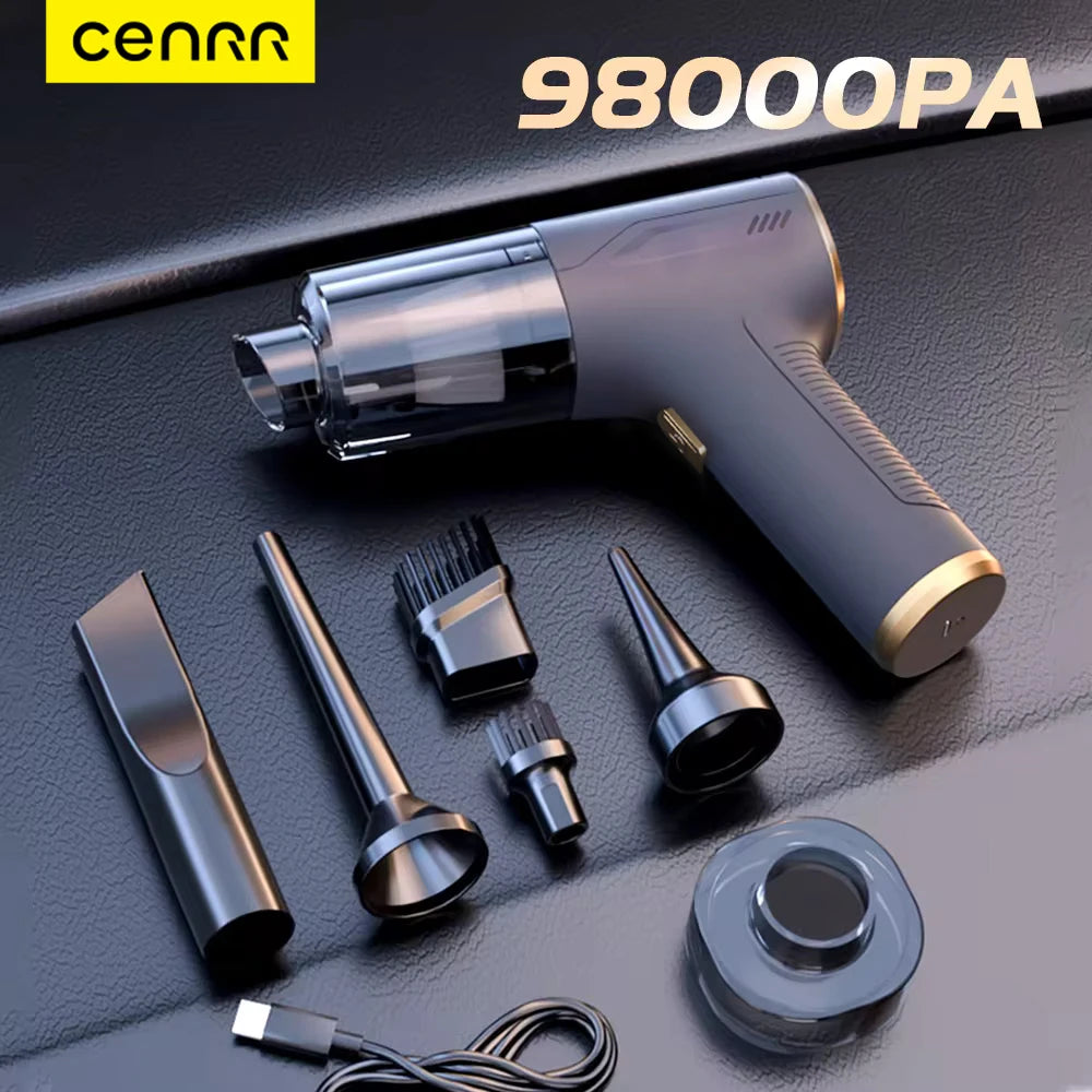 CENRR 98000PA Auto Staubsauger – 98000PA starker Saugkraft Vacuum Cleaner, kabellos & kompakt