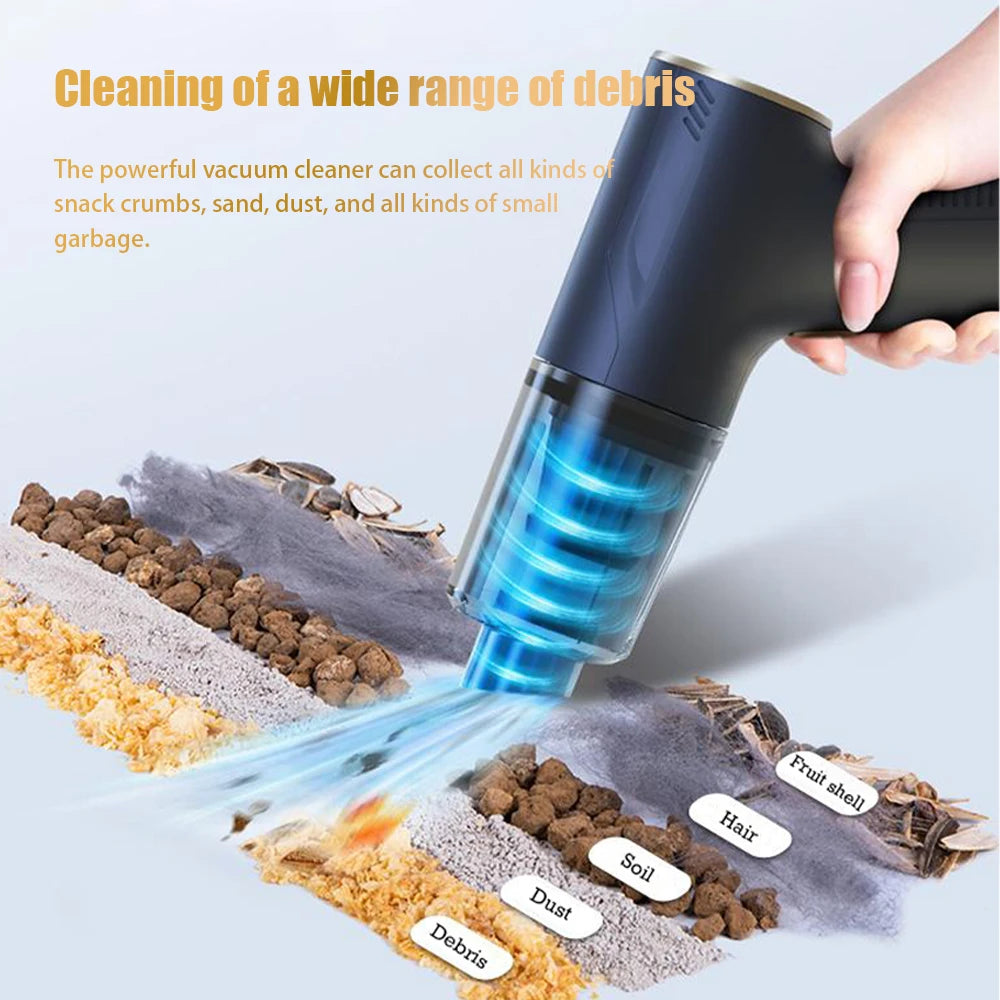 CENRR 98000PA Auto Staubsauger – 98000PA starker Saugkraft Vacuum Cleaner, kabellos & kompakt