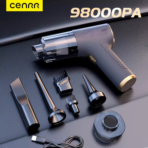 CENRR 98000PA Auto Staubsauger – 98000PA starker Saugkraft Vacuum Cleaner, kabellos & kompakt